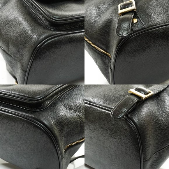 Auth Mcm Back Pack Bag Black Leather #27007M12 main image 11